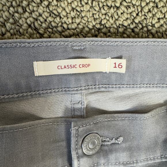 Levis Classic Crop Denim Gray Jeans US Women's 16 Plus - Picture 4 of 8
